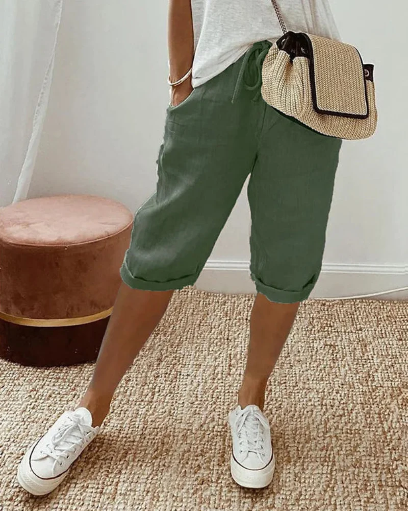 Damen Bequeme Kordelzug Shorts | Kurze Hosen Damen