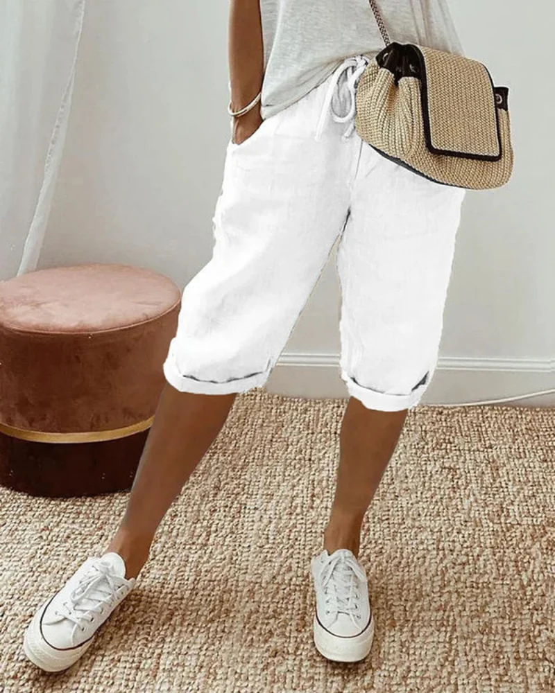 Damen Bequeme Kordelzug Shorts | Kurze Hosen Damen