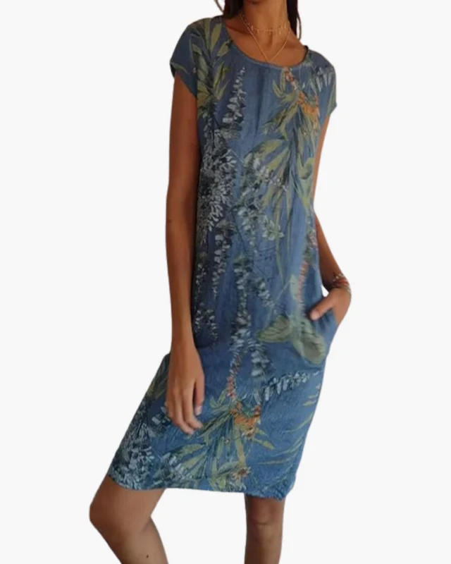 Damen T-Shirt Kleid | Lockeres Sommerkleid mit Print