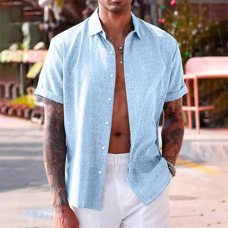 Herren Klassisches Button-up Hemd | Sommerlich Elegant