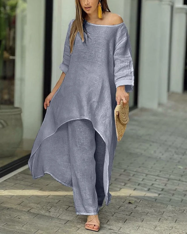 Damen Bequemes Trendiges Freizeitset | Sommerlich