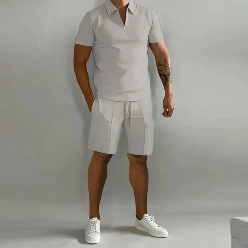 Herren Elegantes Polo- und Shorts-Set | Sommer