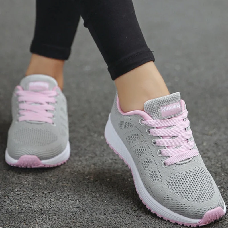 Damen Sportschuhe mit Schnürung | Leichte Fitnessschuhe für Alltag