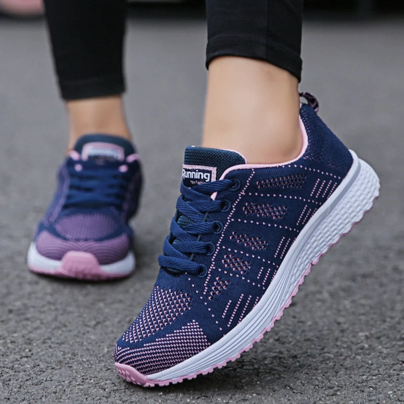 Damen Sportschuhe mit Schnürung | Leichte Fitnessschuhe für Alltag