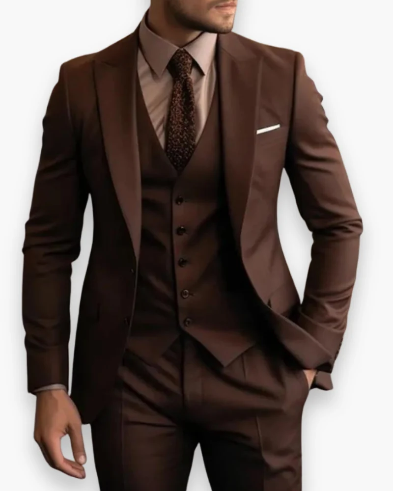 Herren Anzug 3-teilig Slim Fit | Klassisch & Elegant für Hochzeitsgäste