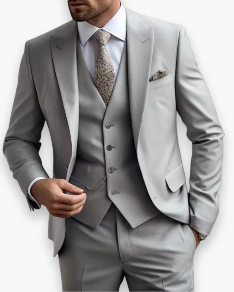 Herren Anzug 3-teilig Slim Fit | Klassisch & Elegant für Hochzeitsgäste