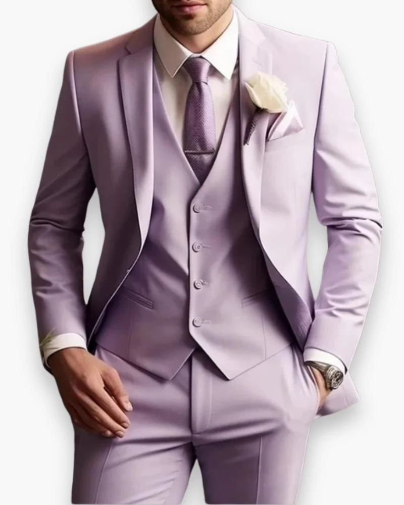 Herren Anzug 3-teilig Slim Fit | Klassisch & Elegant für Hochzeitsgäste