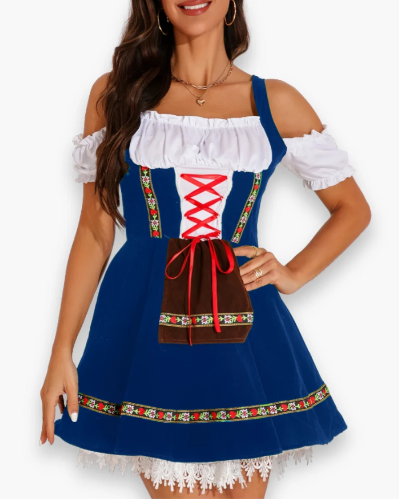 Oktoberfest Kleid Damen | Klassisches Trachten Outfit mit Dirndl-Stil