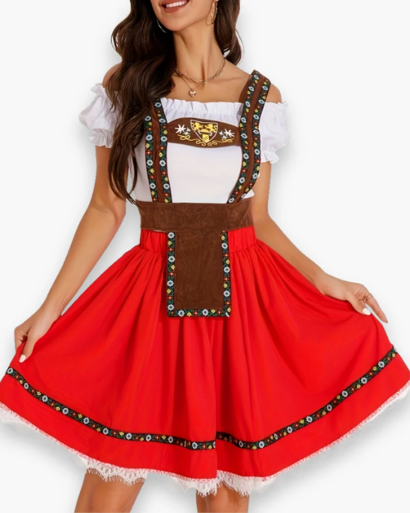 Damen Dirndl Kleid | Traditionelles Oktoberfest Outfit