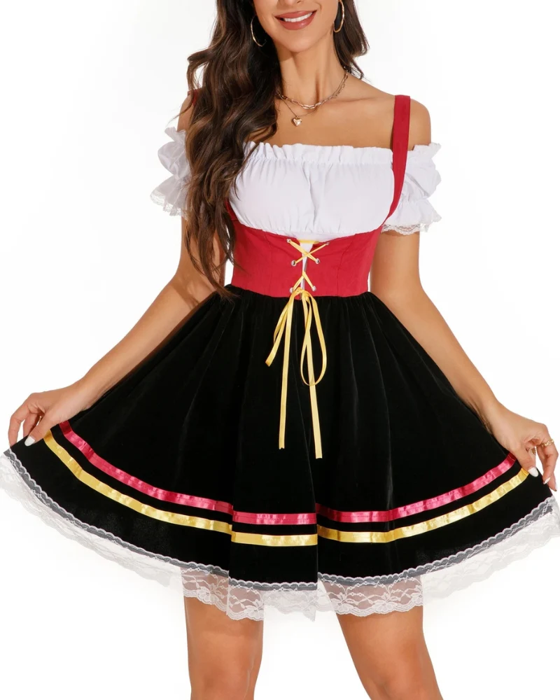 Damen Traditionelles Bayerisches Trachtenkleid | Mini