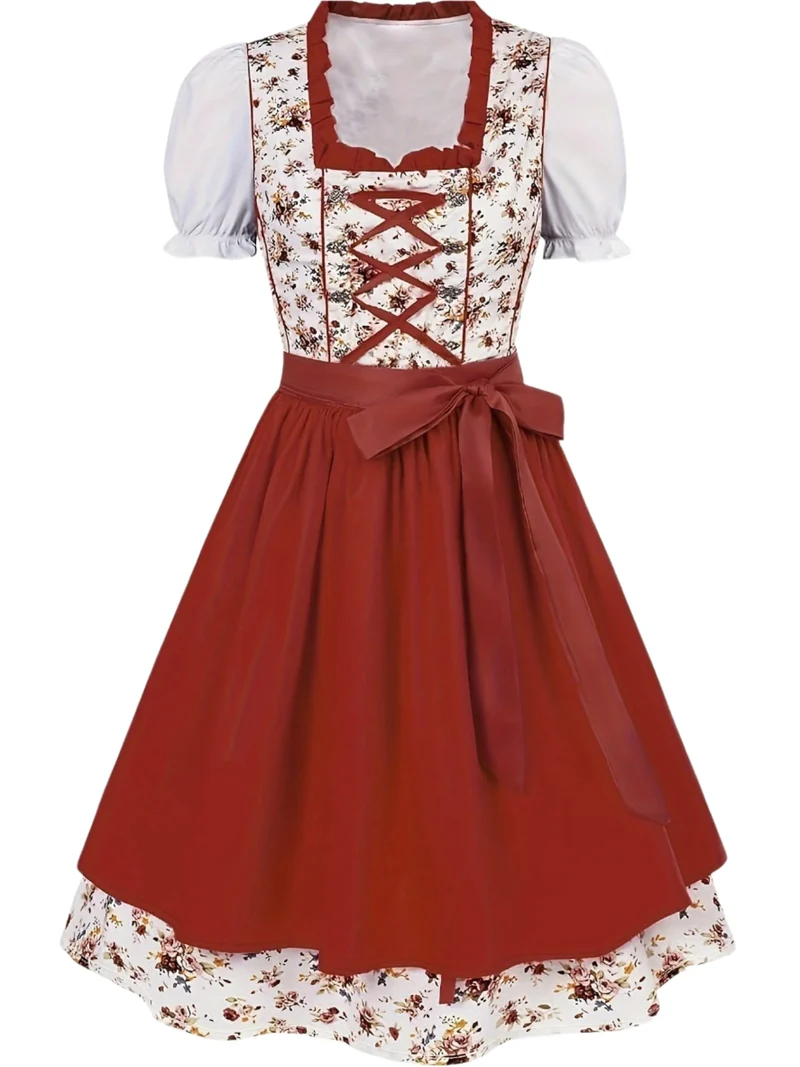 Rot Oktoberfest Mini Dirndl