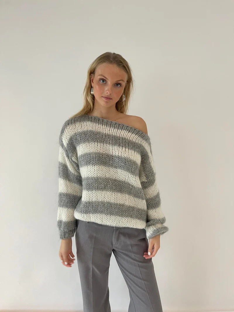 Gestreifter Strickpullover
