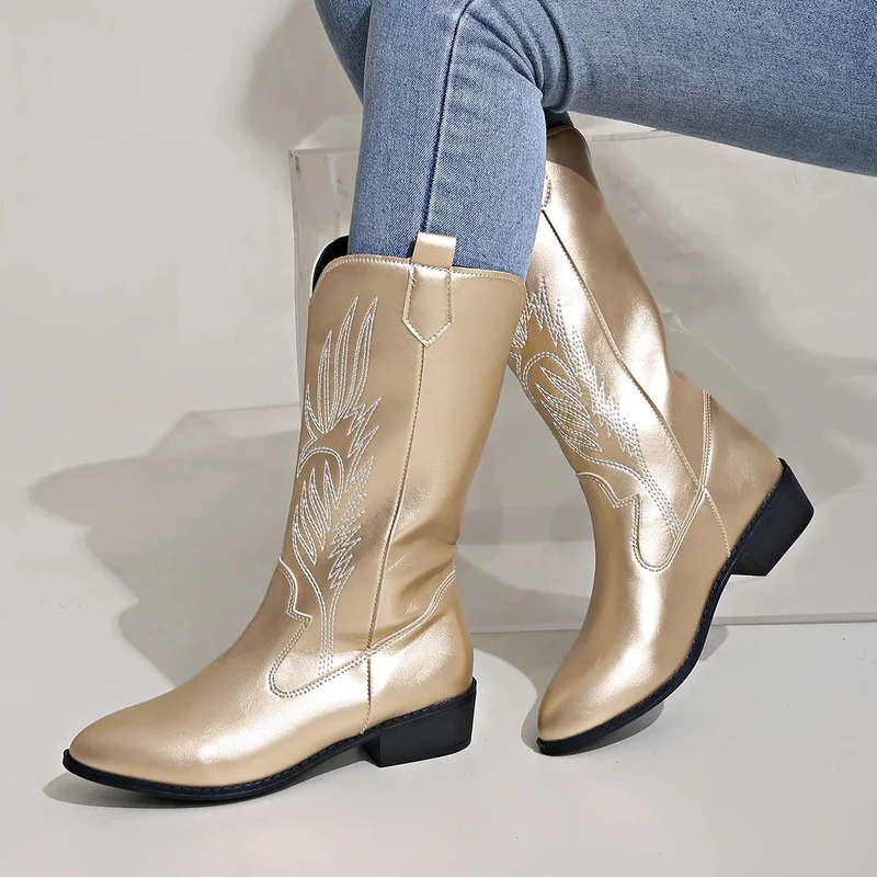 Moderne Damen Cowboystiefel