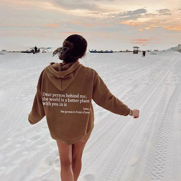 Übergroßer warmer Kapuzenpullover