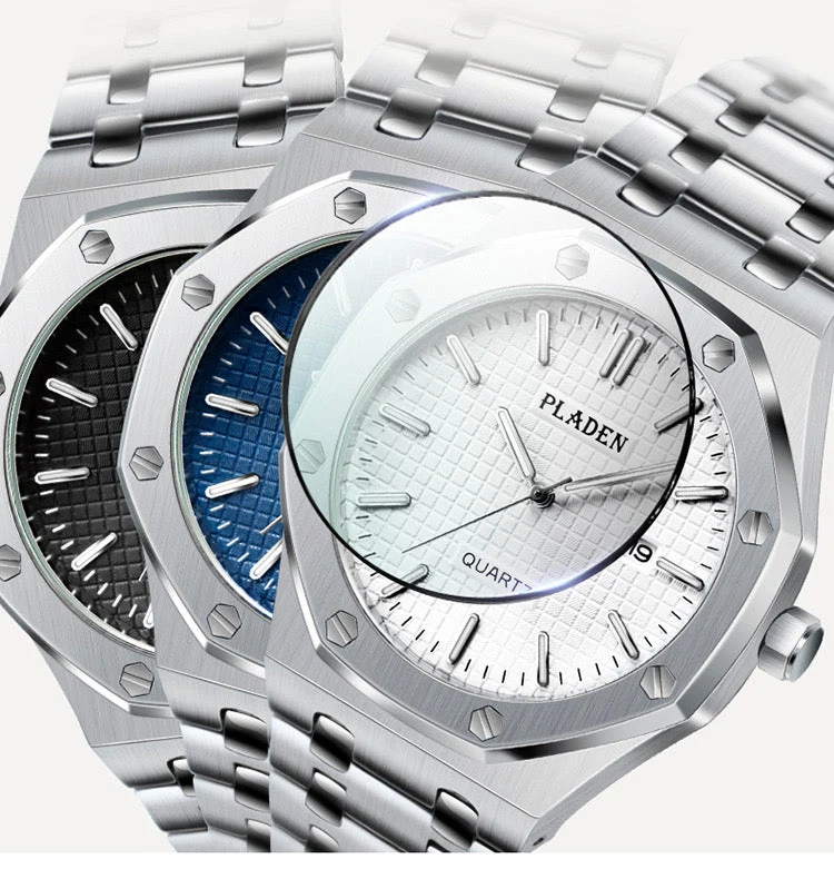 Edelstahl Achteck Armbanduhr Nr. 361