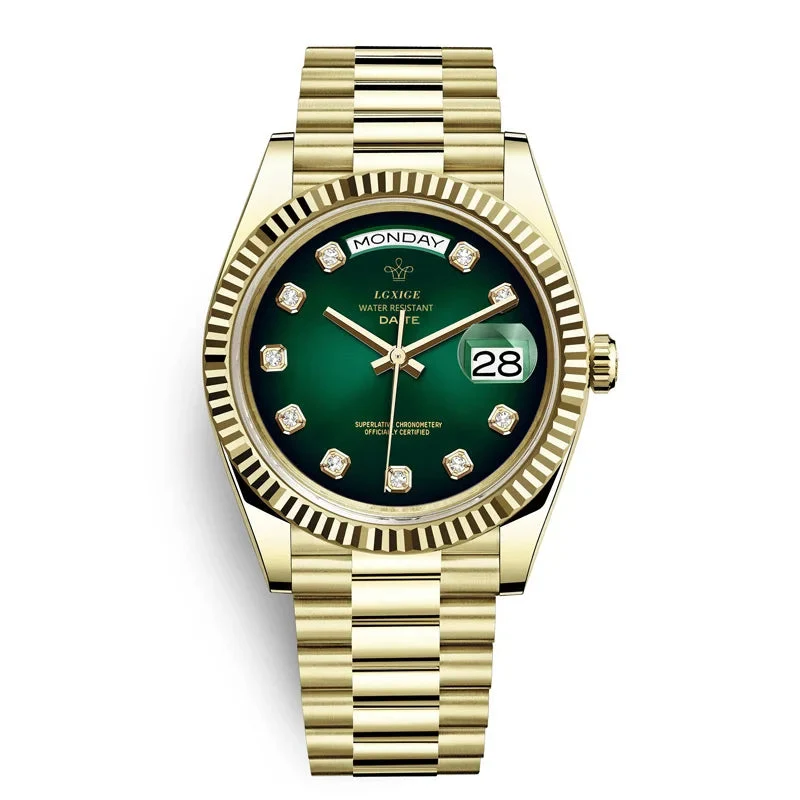 Diamant Edelstahl Armbanduhr Nr. 353