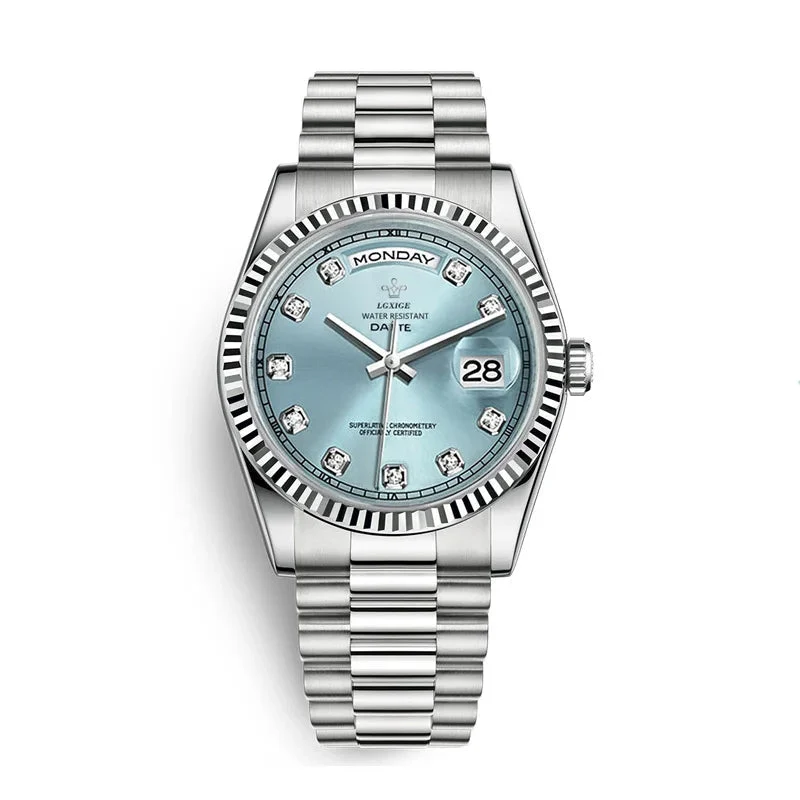 Diamant Edelstahl Armbanduhr Nr. 353
