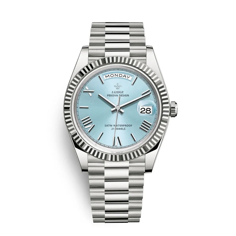 Stilvolle Edelstahl Armbanduhr Nr. 354