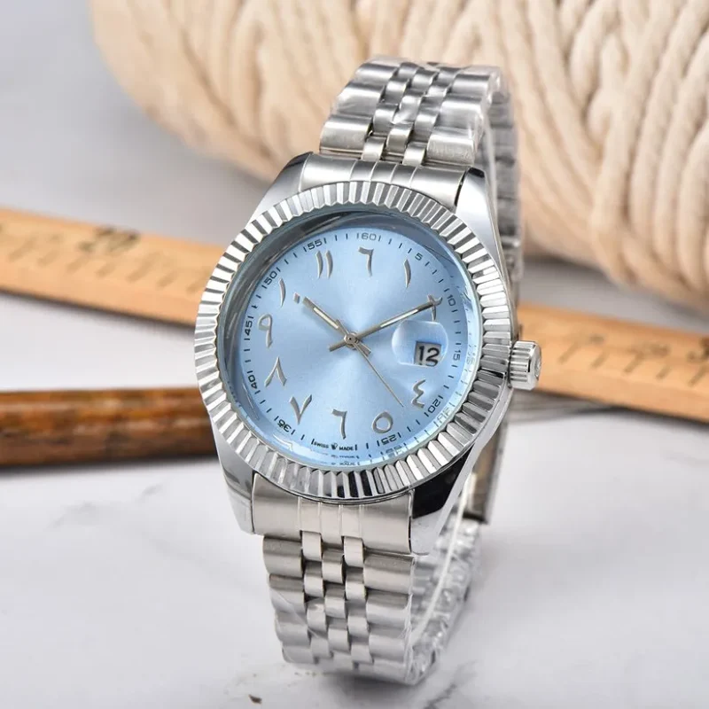 Edelstahl Armbanduhr Arabische Ziffern Nr. 423