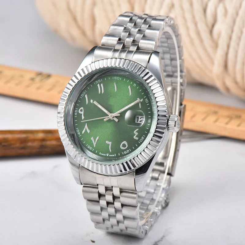 Edelstahl Armbanduhr Arabische Ziffern Nr. 423