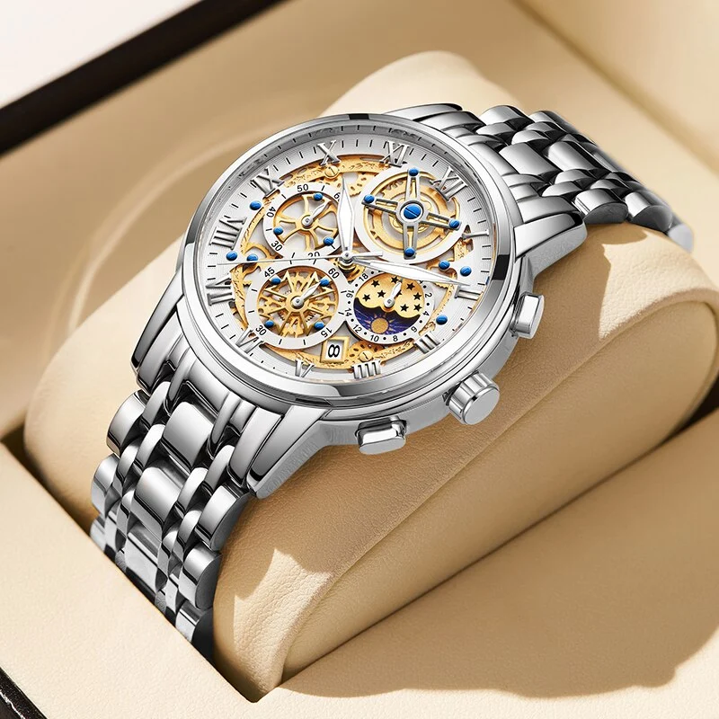 Elegante Edelstahl Armbanduhr Nr. 289