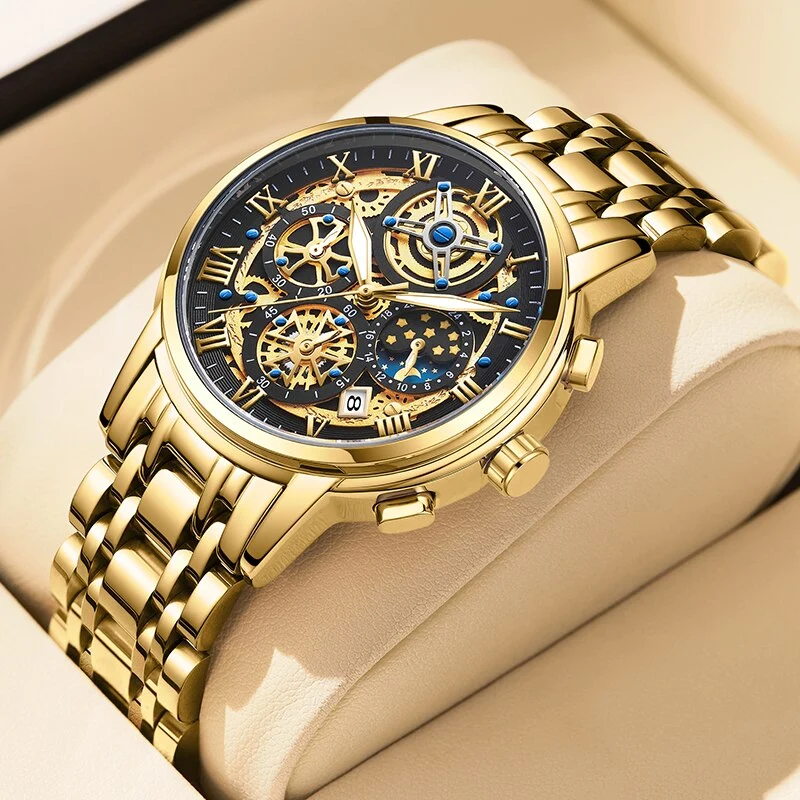 Elegante Edelstahl Armbanduhr Nr. 289