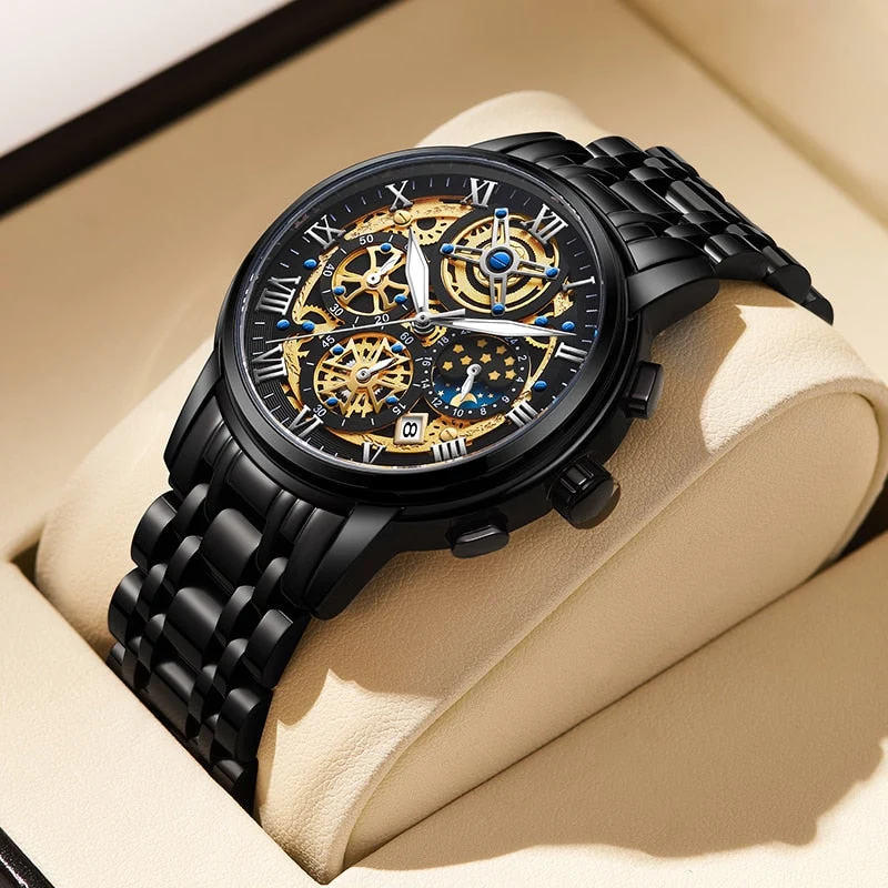 Elegante Edelstahl Armbanduhr Nr. 289
