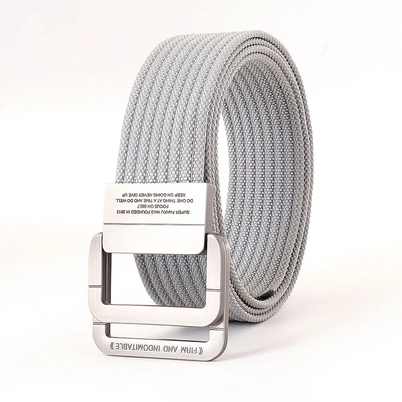 Unisex Gestreifter Canvas Ringgürtel