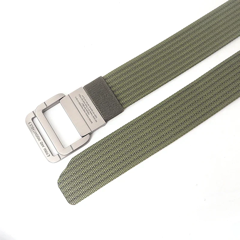 Unisex Gestreifter Canvas Ringgürtel