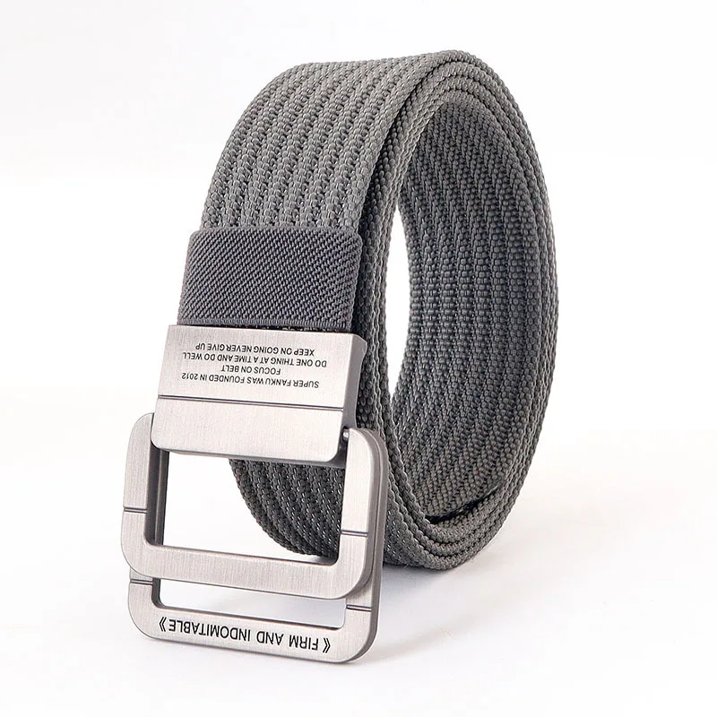 Unisex Gestreifter Canvas Ringgürtel