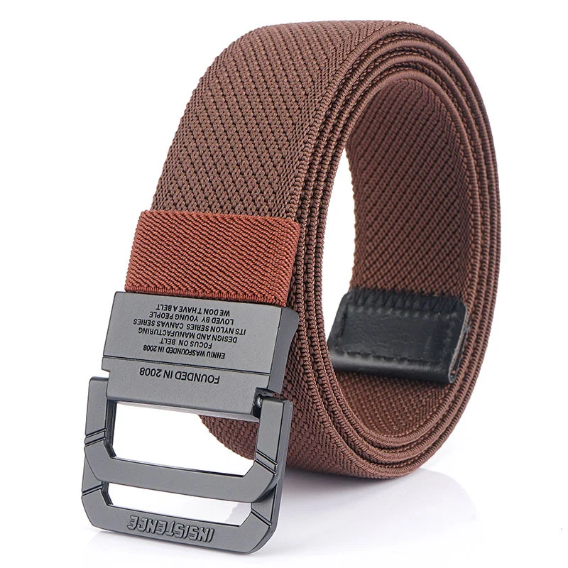 Unisex Gestreifter Canvas Ringgürtel