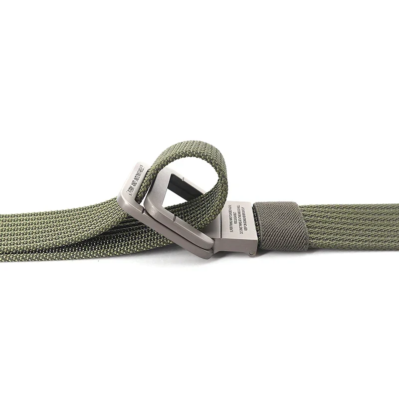 Unisex Gestreifter Canvas Ringgürtel