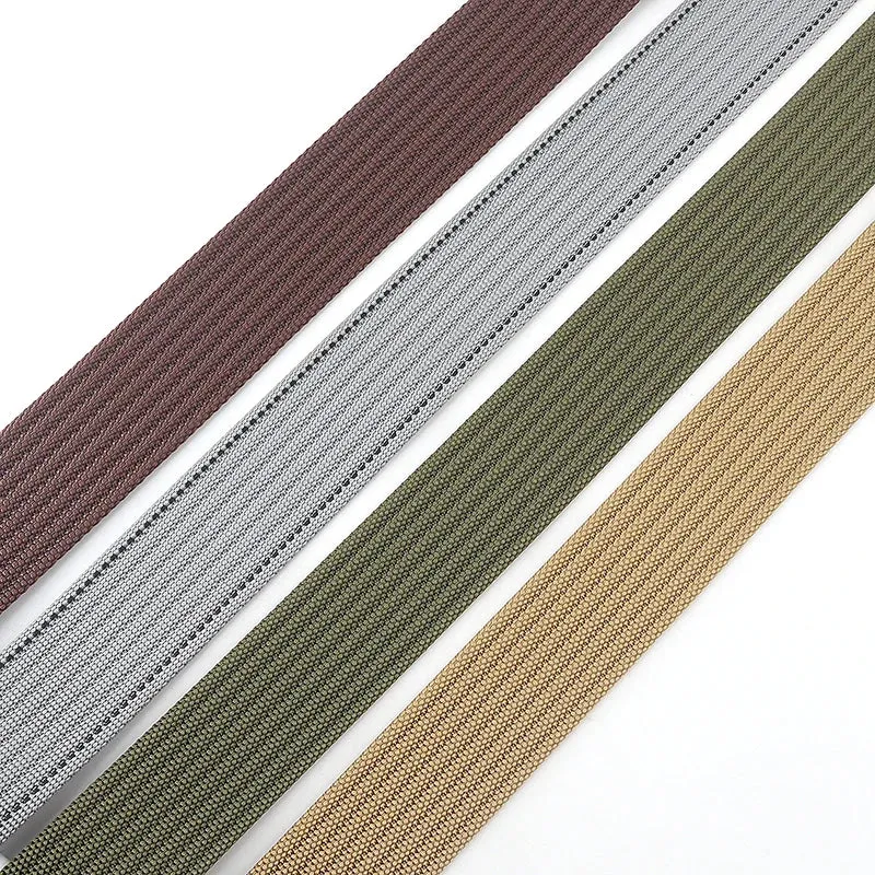 Unisex Gestreifter Canvas Ringgürtel