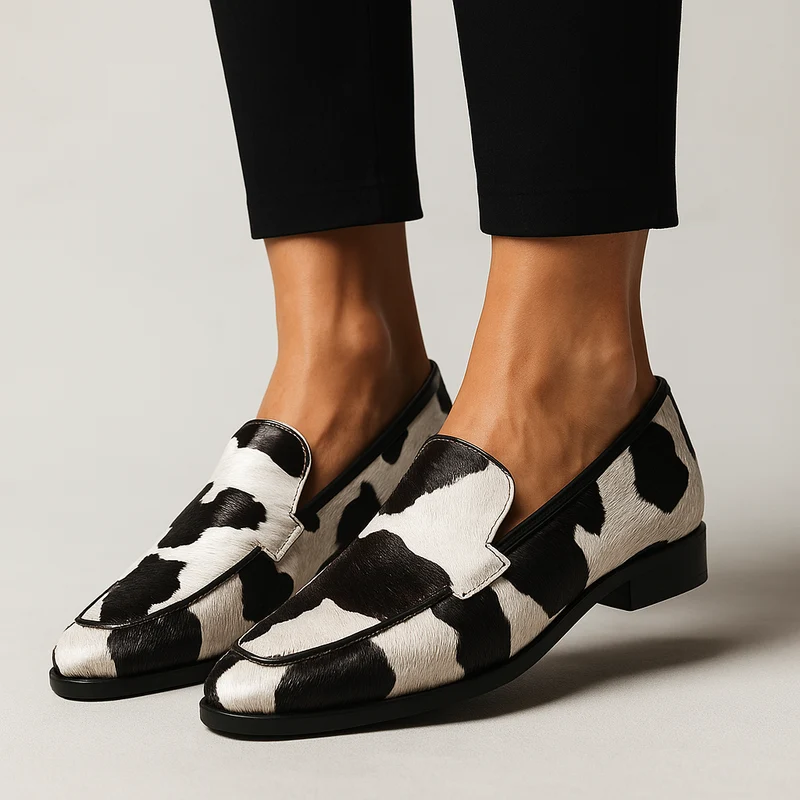 Kuhmuster Damen Loafer