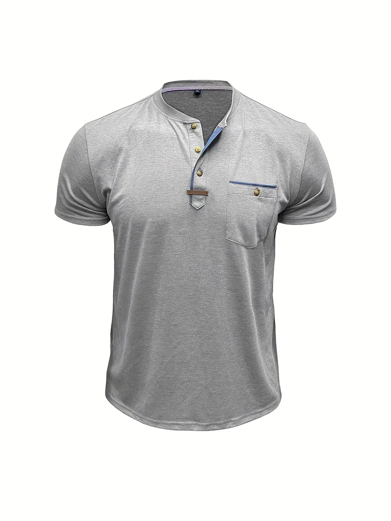 Lässiges T-Shirt mit Brusttasche