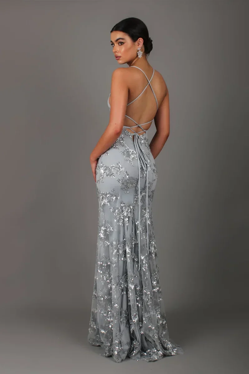 Elegantes Glitzer Abendkleid