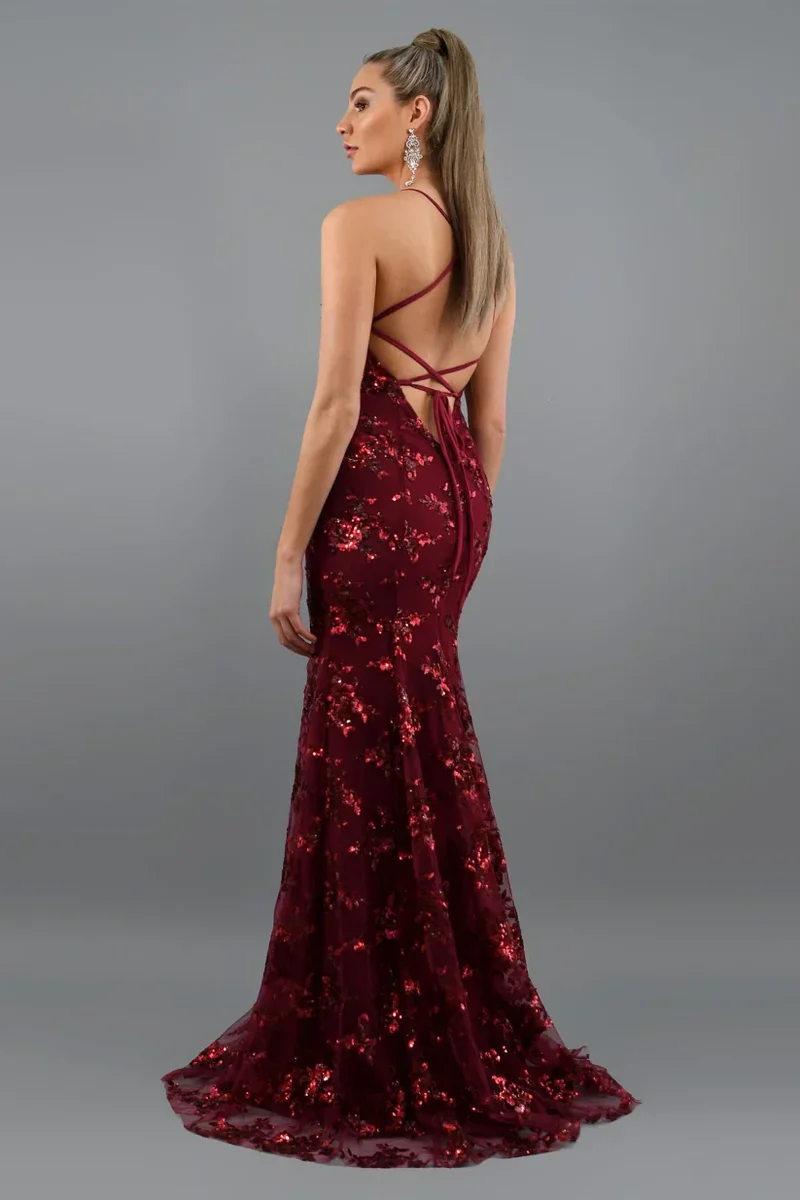 Elegantes Glitzer Abendkleid