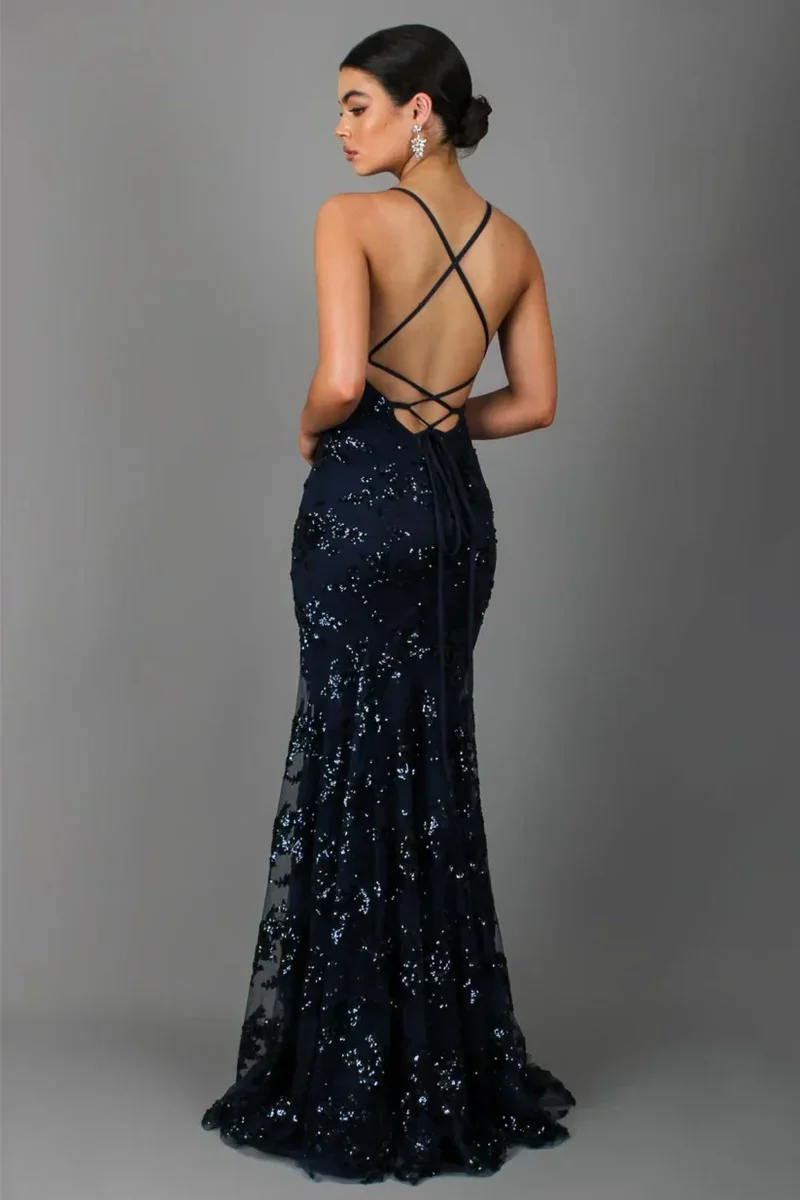 Elegantes Glitzer Abendkleid