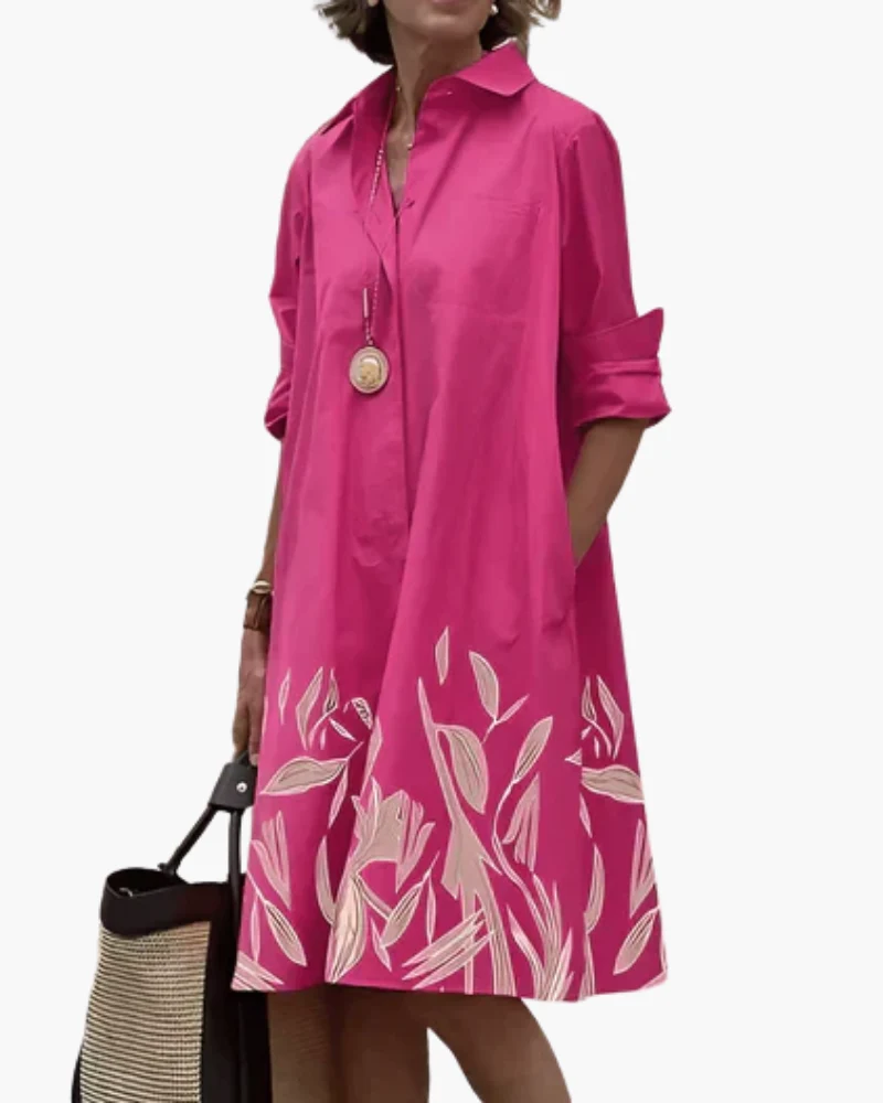 Damen Elegantes Hemdblusen Kleid | Modern