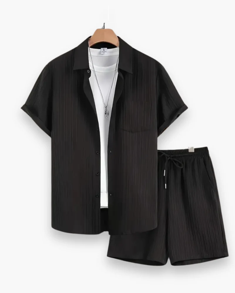 Herren Elegantes Sommer Set | Shirt Und Shorts