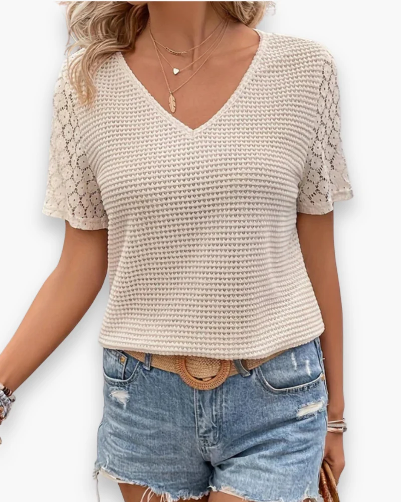 Damen Elegante Häkelbluse | Sommer Blusen