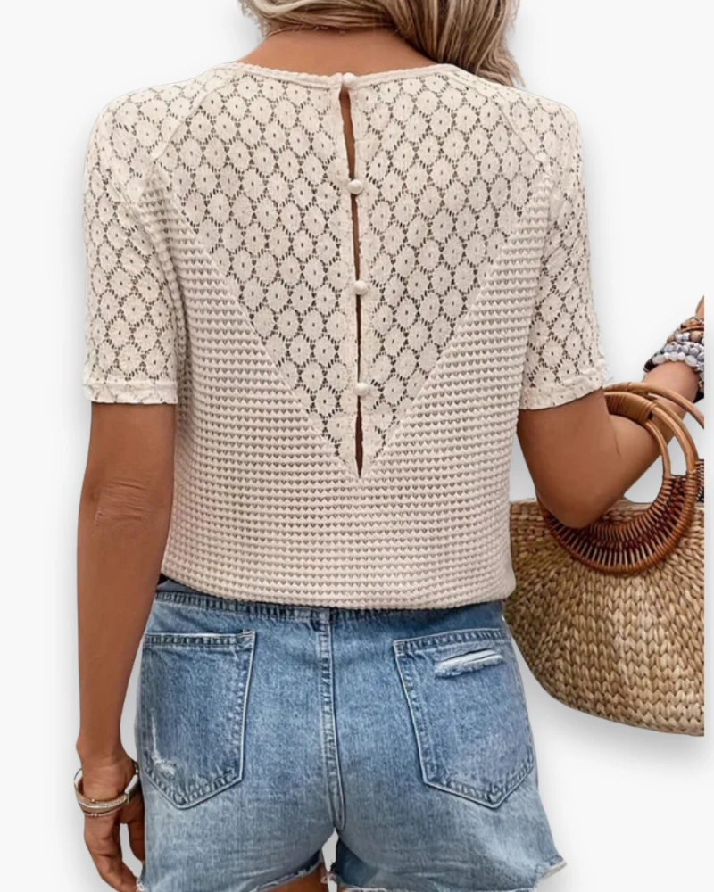 Damen Elegante Häkelbluse | Sommer Blusen