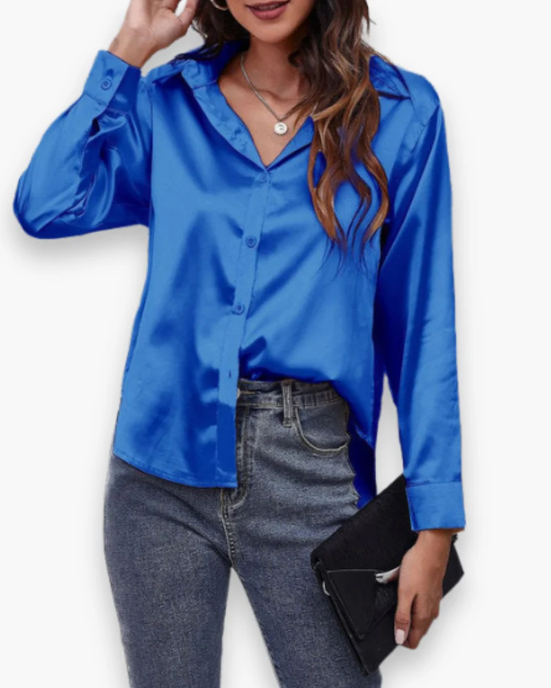 Damen Elegant Langärmelige Bluse | Festliche Blusen für Anlässe