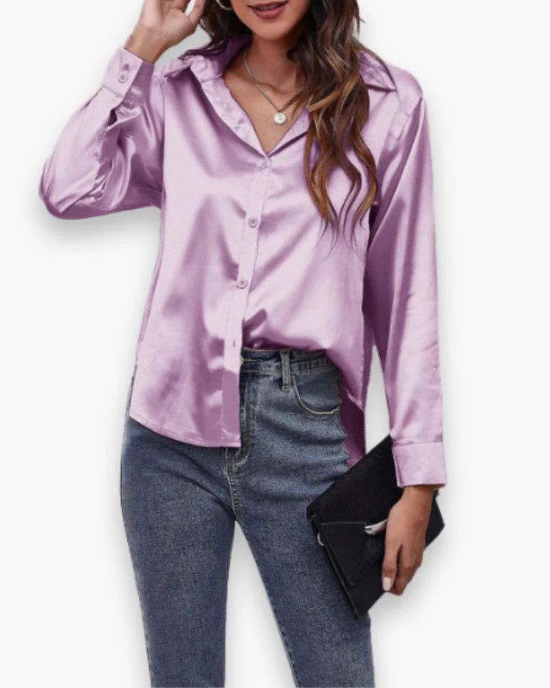 Damen Elegant Langärmelige Bluse | Festliche Blusen für Anlässe