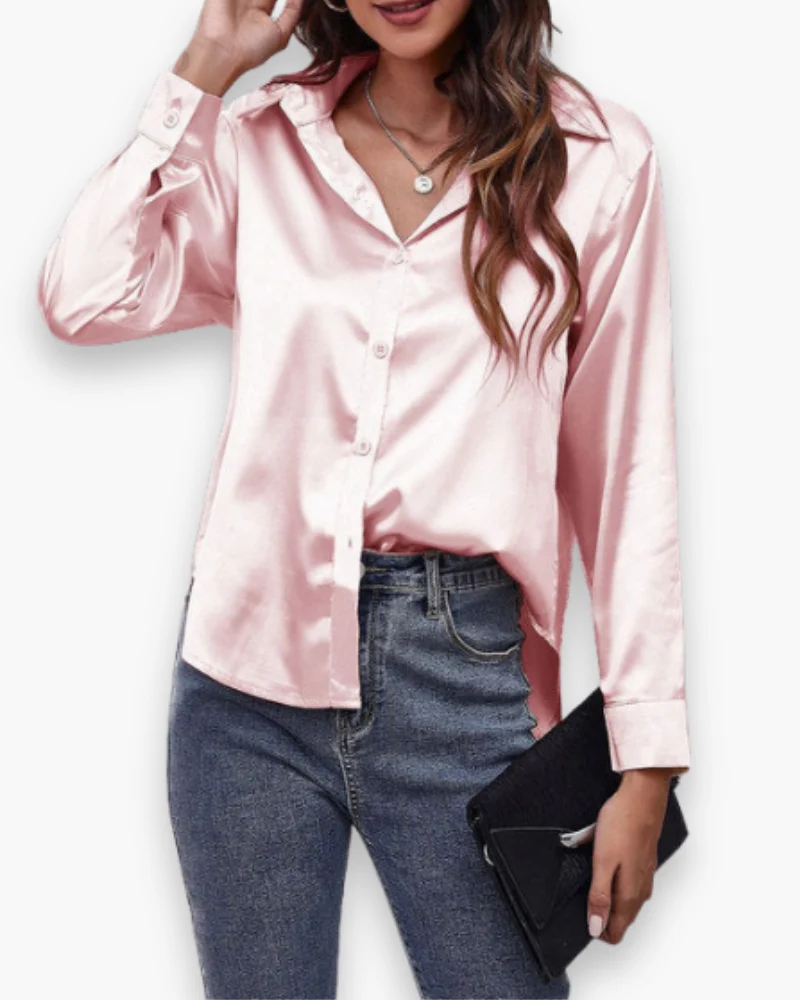 Damen Elegant Langärmelige Bluse | Festliche Blusen für Anlässe