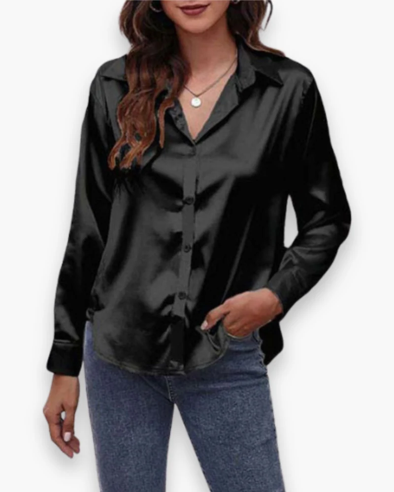 Damen Elegant Langärmelige Bluse | Festliche Blusen für Anlässe