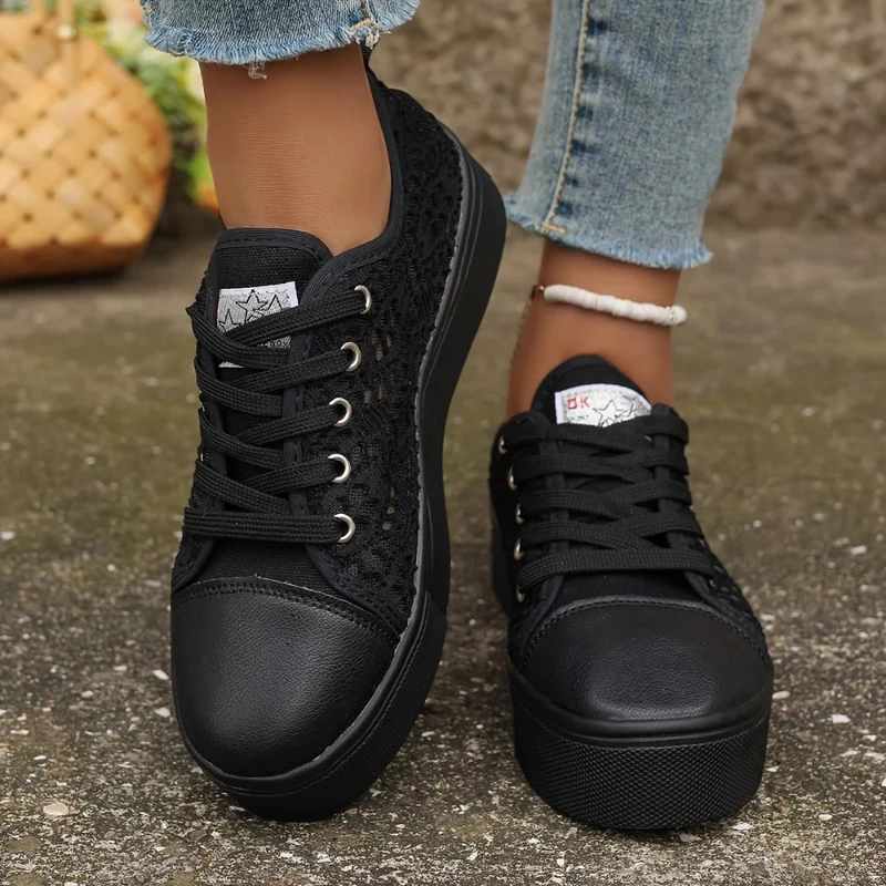 Damen Elegante Spitzensneaker | Atmungsaktiv und Stilvoll