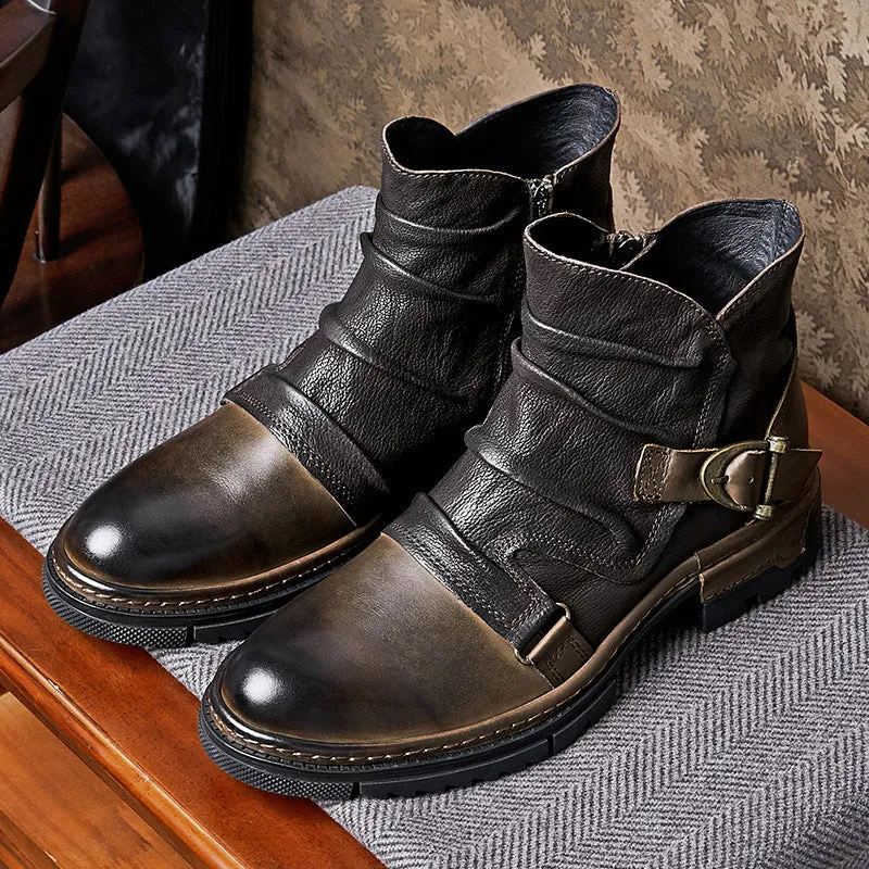 Strapazierfähige Herren Biker Stiefel