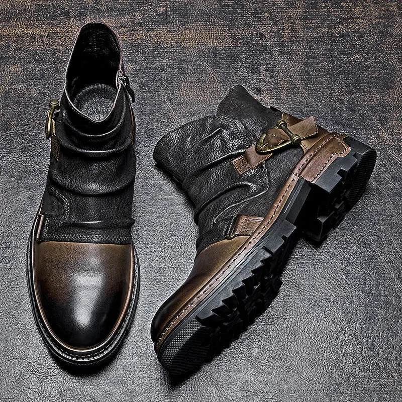 Strapazierfähige Herren Biker Stiefel
