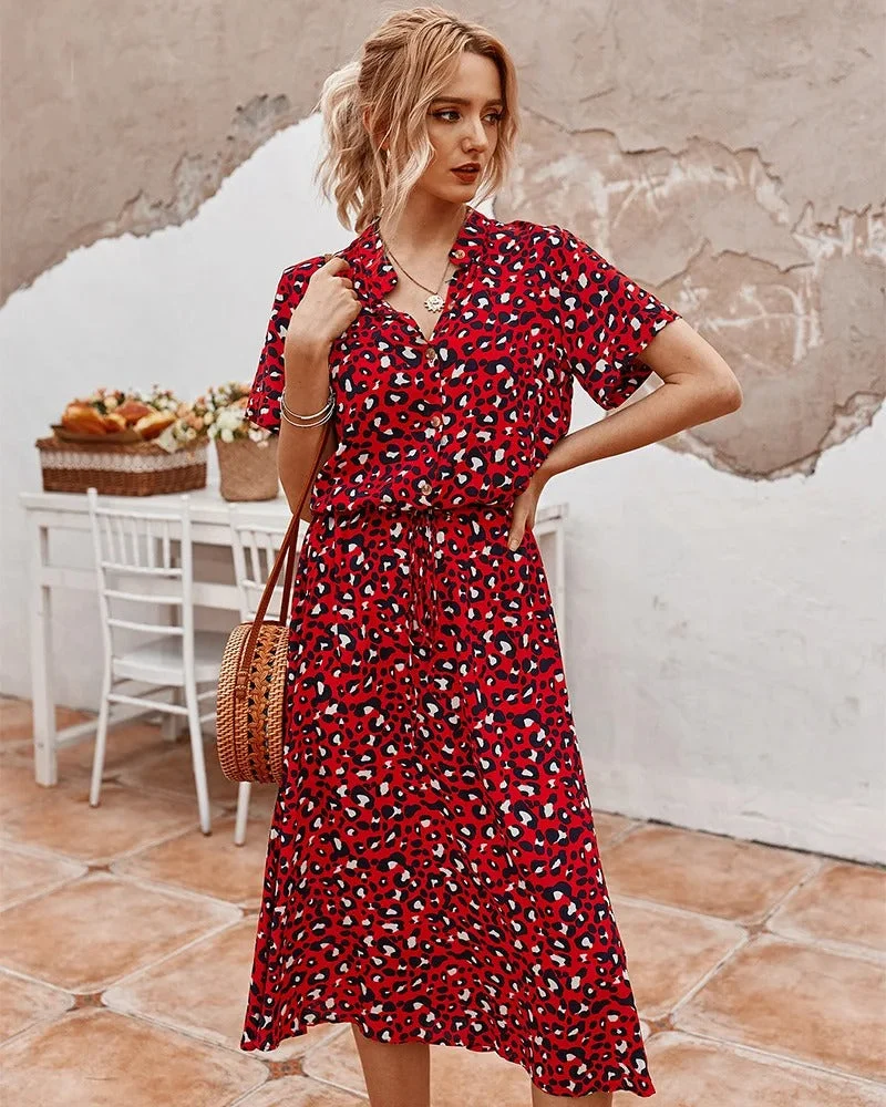Bequemes Bedrucktes Sommerkleid